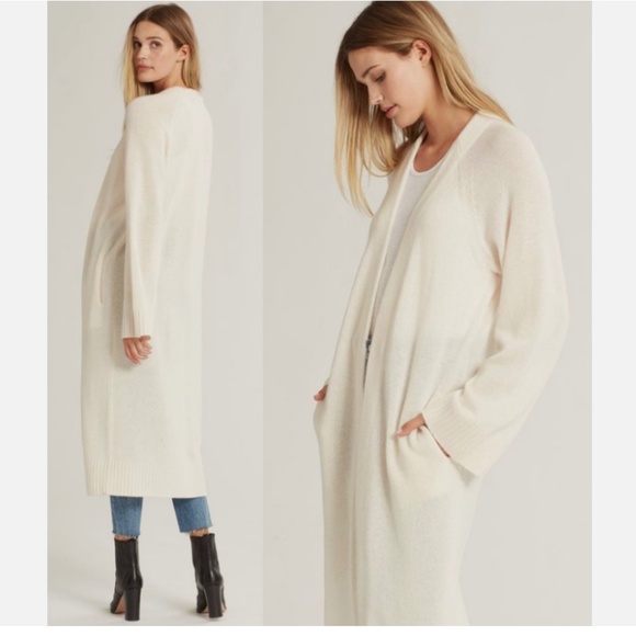 Naked Cashmere Makena Longline Ecru White Cashmere Cardigan, Size M - Picture 16 of 16